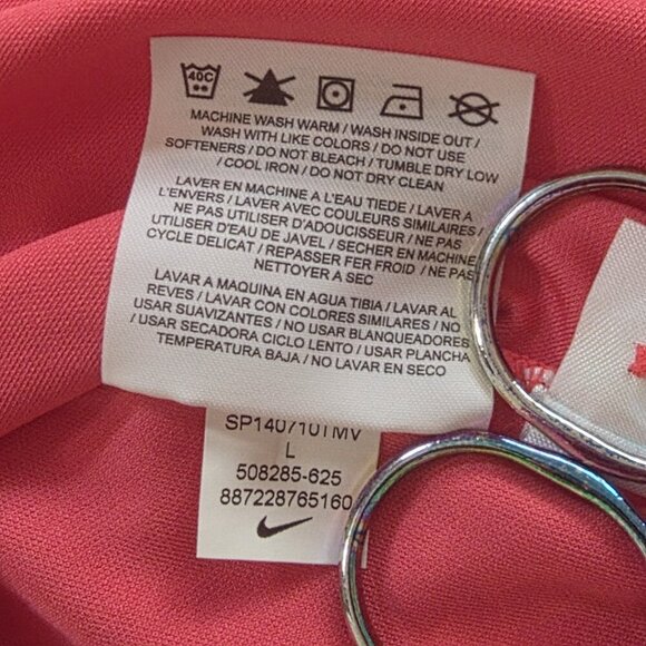 Nike Golf Polo Tour Performance Golf Polo Womens L Pink Dri Fit SS Stretch Sport - Picture 11 of 13